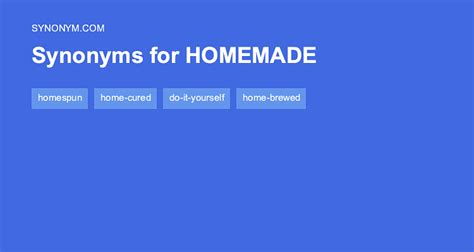 synonyms homemade|another word for homemade food.